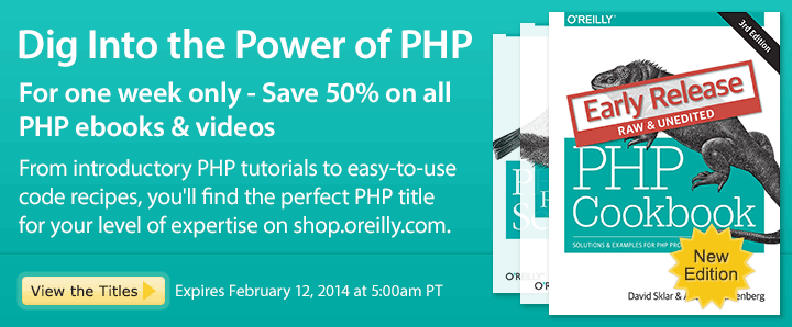Dig Into the Power of PHP - Save 50% on PHP Ebooks & Videos